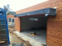 Construction site for new garage door