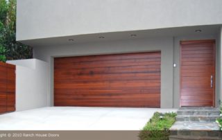 Ranch House Brown Garage Door
