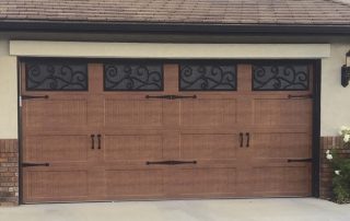 Custom wood garage door